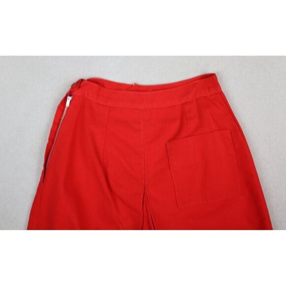VINTAGE 70s WOMEN'S RED CULOTTE GAUCHO SHORTS - SIZE 2XS - XS - Picture 10 of 12